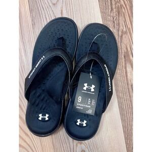 Under Armour Ignite Pro Marbella Womens Flip Flops Black Size 9 NEW Summer Sport